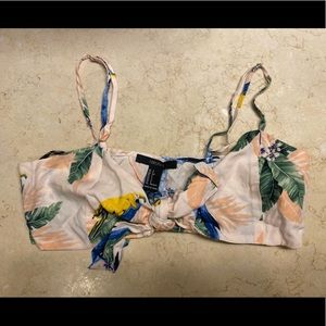 Bra like top with front tie